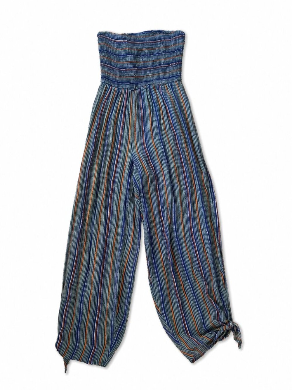 URBAN OUTFITTERS Rambaugh Striped Strapless Smocked Tube Jumpsuit Sz S - Picture 3 of 8